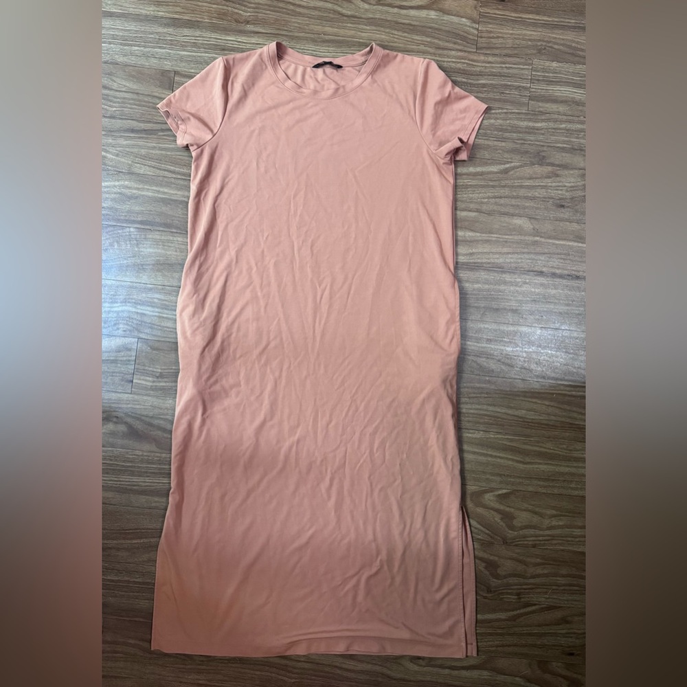 Banana Republic Peach Midi T-Shirt Dress